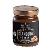 Riešutų kremas SISINNI Gianduia su šokoladu ir stevija be pridėtinio cukraus